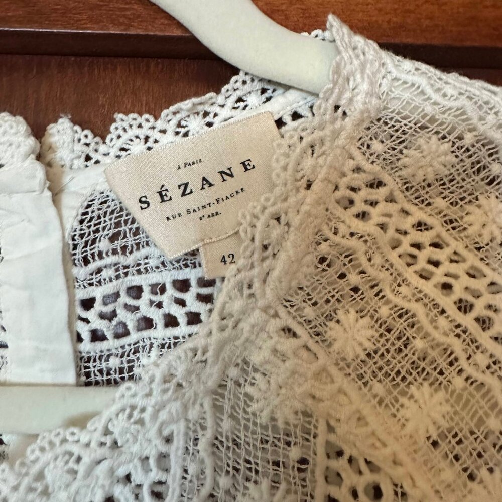 Sézane Madeleine Blouse in Ecru - Picture 6 of 9